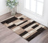 12' Black Brown And Beige Patchwork Runner Rug